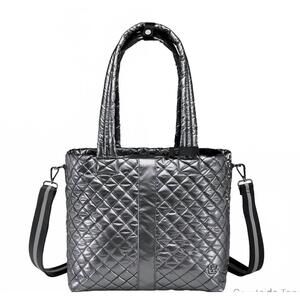 NEW OLIVER THOMAS kitchen sink tote bag in gunmetal